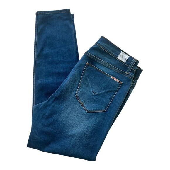 Hudson Women’s Blair Super Skinny High Rise Blue Denim Jeans Sz 32 - Picture 4 of 12